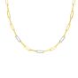 14K .96ct Diamond Paperclip Necklace