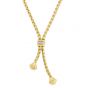 14K Gold Diamond Popcorn Lariat Necklace