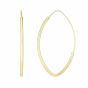 14K Gold Small Polished Marquise Fashion Hoop Earring