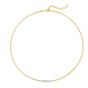 14K Gold Skinny Omega Diamond Bar Bracelet