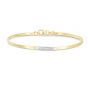 14K Gold Skinny Omega Diamond Bar Bracelet