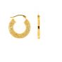 10K Gold Greek Key Hoop Earring