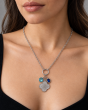Silver Flower CZ Charm Necklace
