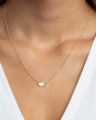 14K Hexagon Mother of Pearl Necklace