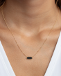 14K Hexagon Onyx Necklace