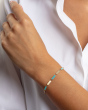 14K Turquoise Rectangle Links Bracelet