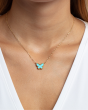 14K Primavera Turquoise Butterfly Necklace