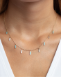 14K Turquoise & MOP Inlay Station Necklace