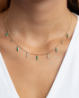 14K Malachite & MOP Inlay Station Necklace