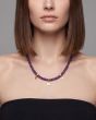 14K Charm & Amethyst Bead Necklace