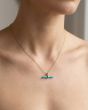 14K Turquoise T-Bar Necklace