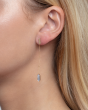 14K Hexagon Mother of Pearl Drop Earrings