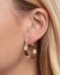 14K Trinity Tube Hoops