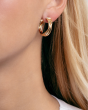14K Interlocking Medium Trinity Hoops