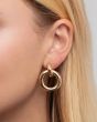14K Round Linked Hoops