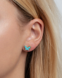 14K Primavera Turquoise Butterfly Studs