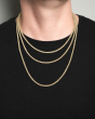 14K 3.3mm Fancy Ice Chain