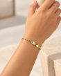 14K Gold Children's Heart ID Bracelet
