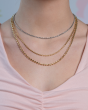 14K 3mm Moon Chain