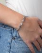 Silver & 18K Gold Prosecco Cuff Tear Drop Bangle