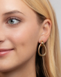 14K Interlocking Drop Hoops