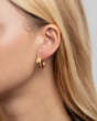 14K 3-Row Graduated Hoops