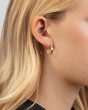 14K Sparkle Spring Huggie Hoops