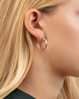 14K Sparkle Spring Hoops