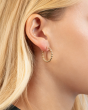 14K Medium Bead Hoops