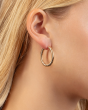 14K Twisted Medium Hoops