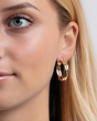14K Interlocking Large Trinity Hoops