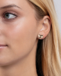 14K Radiating Heart Studs