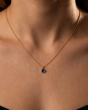 14K Created Blue Sapphire Birthstone Pendant