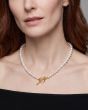 14K Pearl T-Bar Necklace