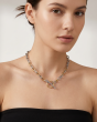 Silver & 18K LUCIDA Oval Link T-Bar Necklace