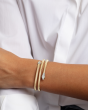 14K Diamond Snake Tubogas Bangle