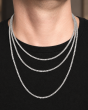 14K 3.3mm Fancy Ice Chain