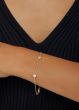 14K Adjustable Heart Link Bracelet