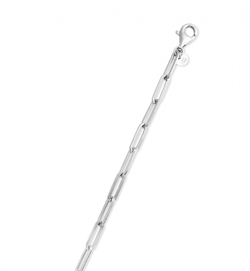 Silver 4MM Flat Paperclip Link Chain
