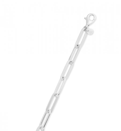 Silver 6MM Flat Paperclip Link Chain