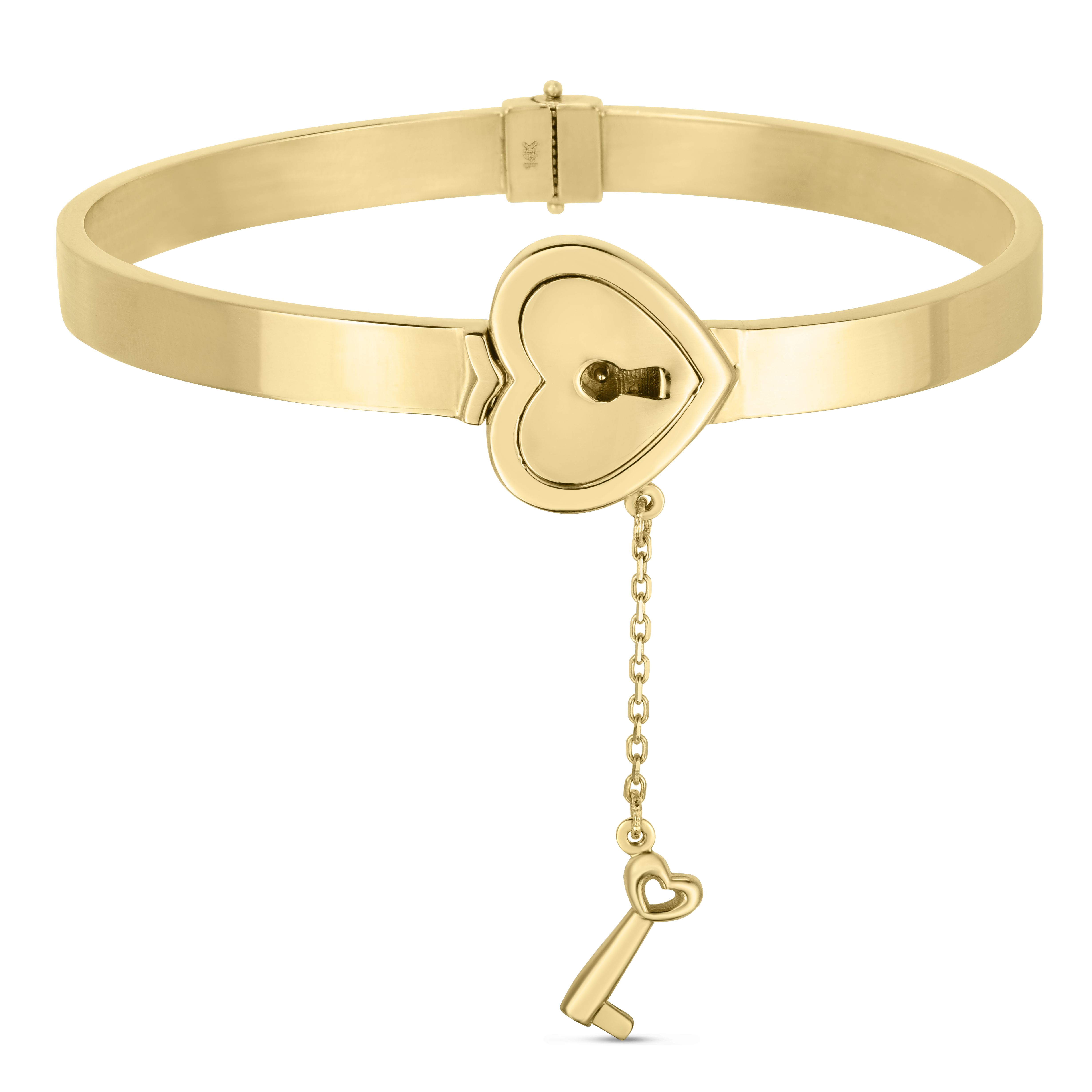 14K Yellow Gold Lock & Key Charm Necklace