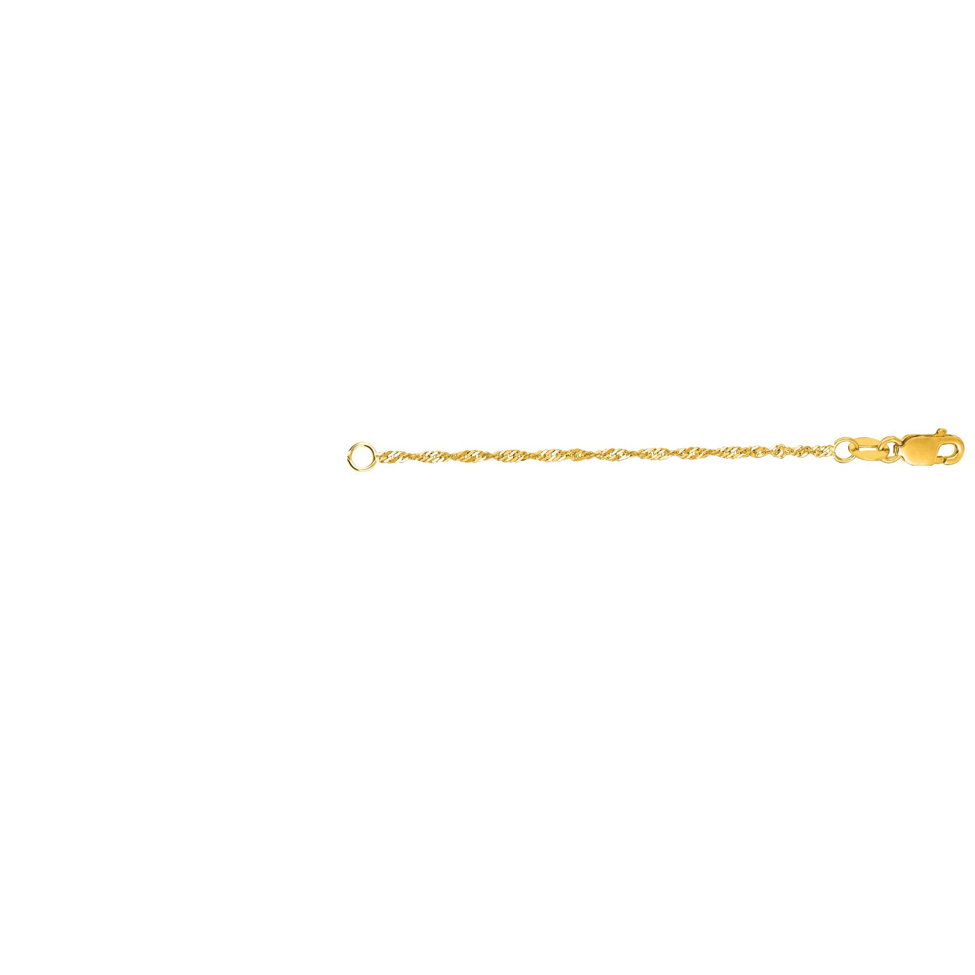 1.8mm 14kt Yellow Gold Rope-Chain Necklace Extender