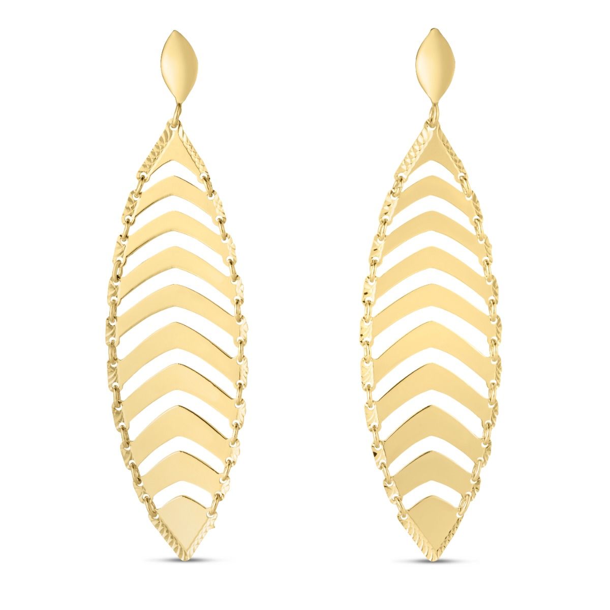 Beautiful Golden Drop Earrings | SEHGAL GOLD ORNAMENTS PVT. LTD.