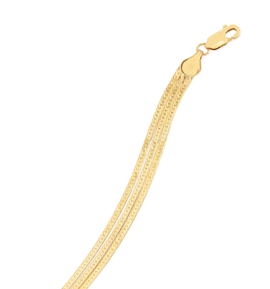 14K Multi-strand Herringbone Bracelet