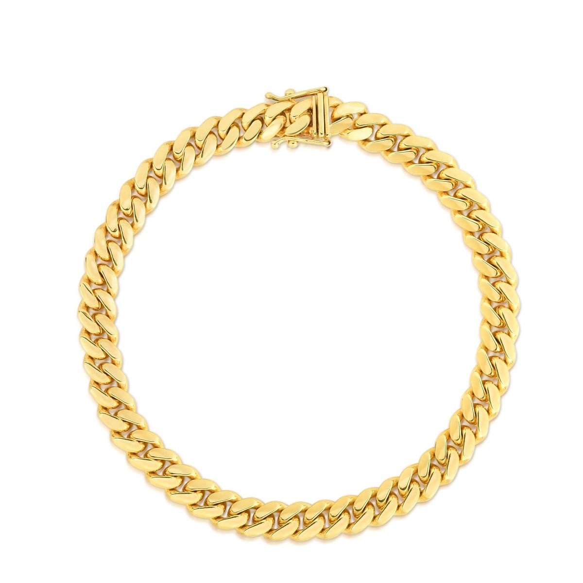 14K Gold 7mm Classic Miami Cuban with Box Lock | Royal Chain Group