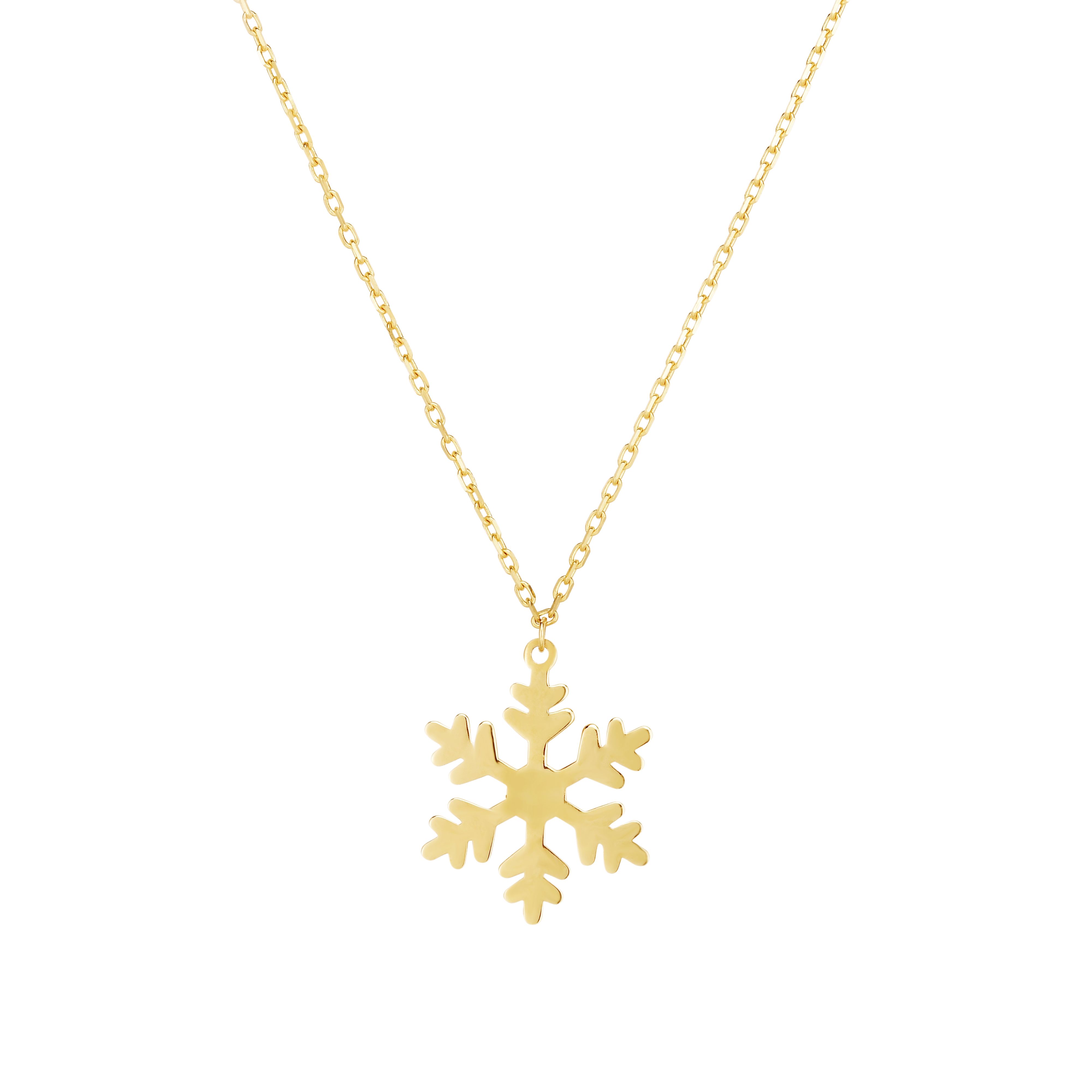 Diamond Snowflake 14K Gold Charm