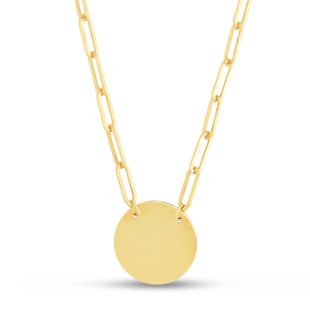 Gold Initial Letter Midi Disc Necklace | Chupi