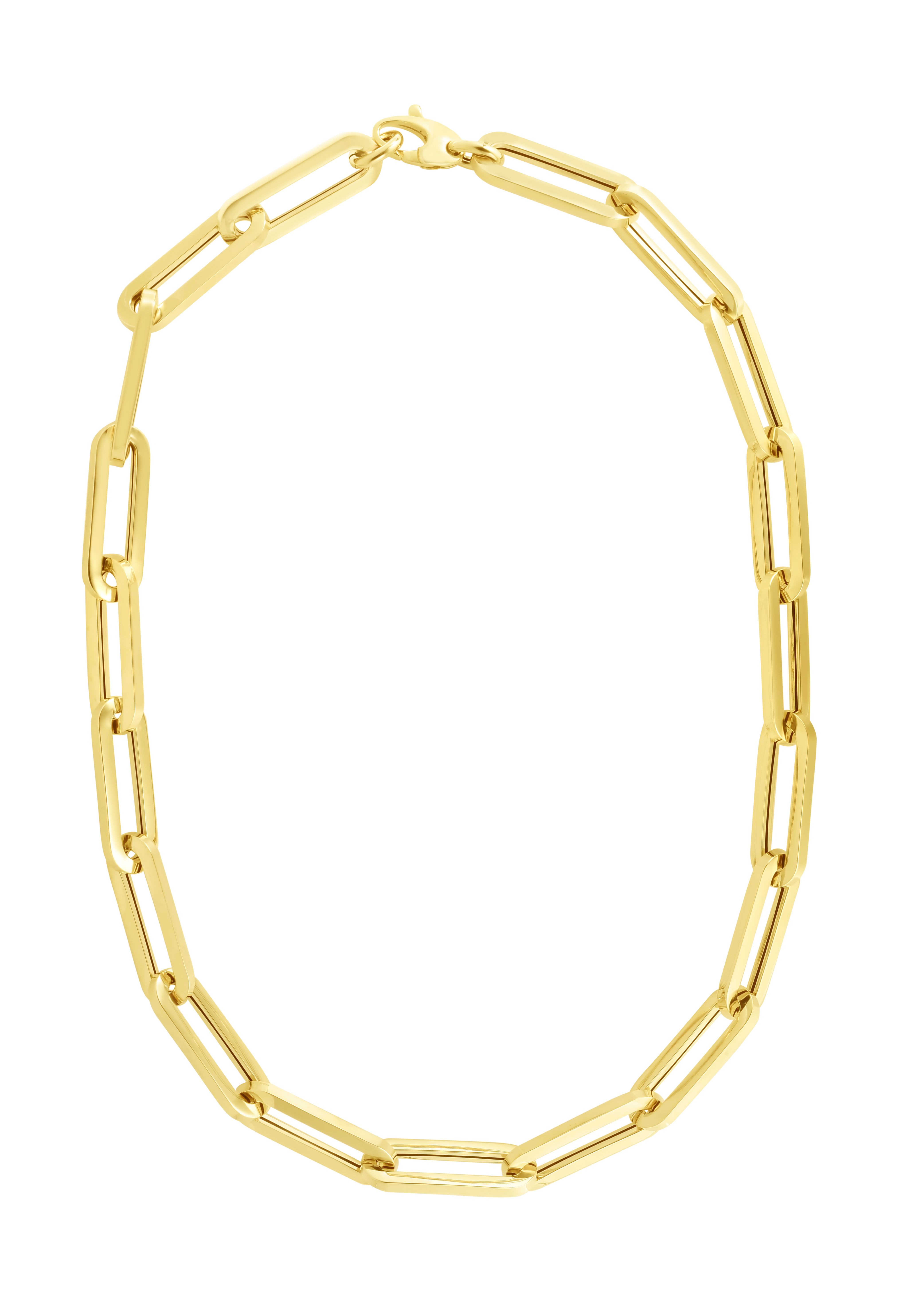 14K 9.6mm Paperclip Chain