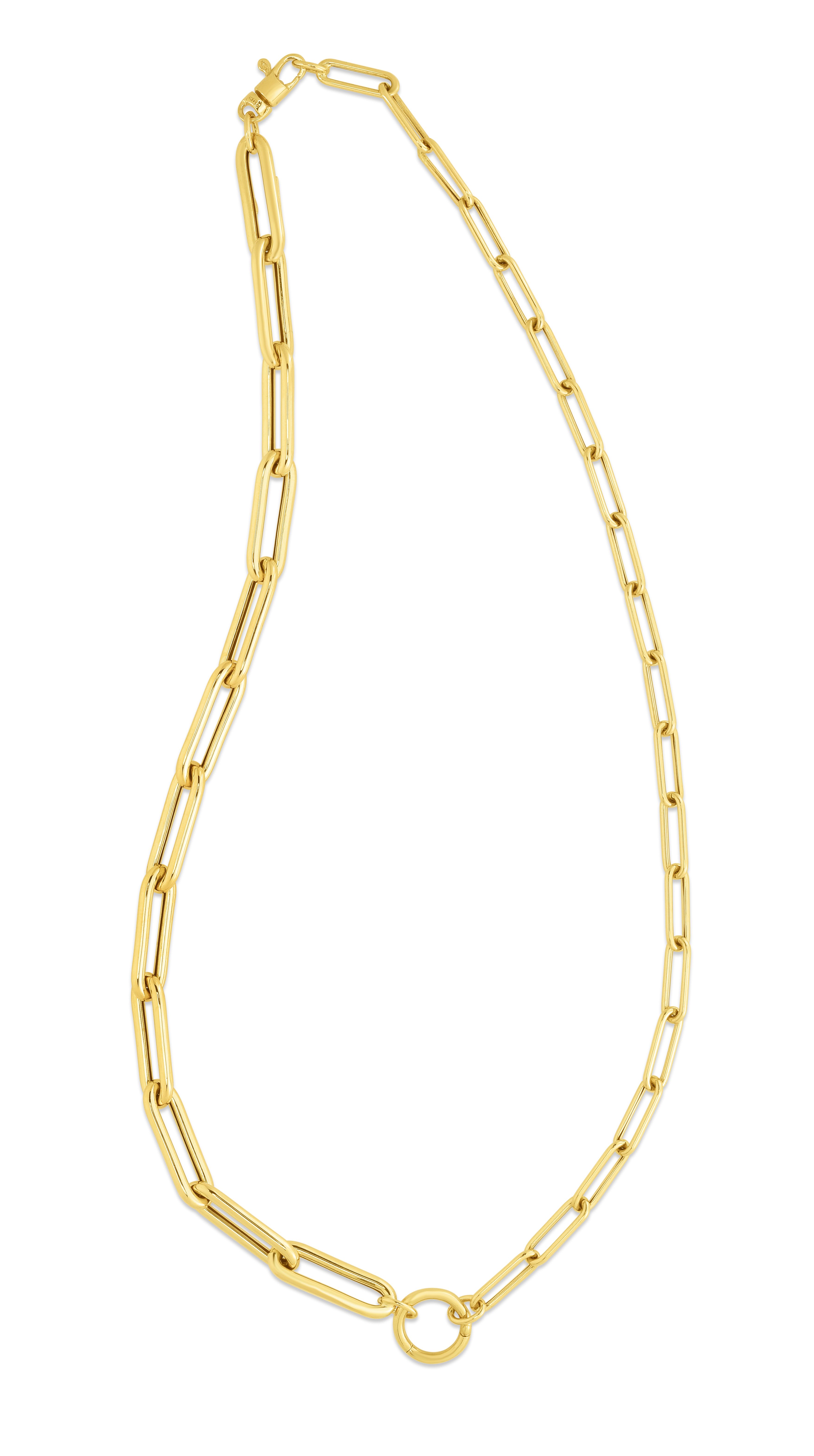 Small Link Gold Paperclip Necklace | Jewellery | Deltora Diamonds AU