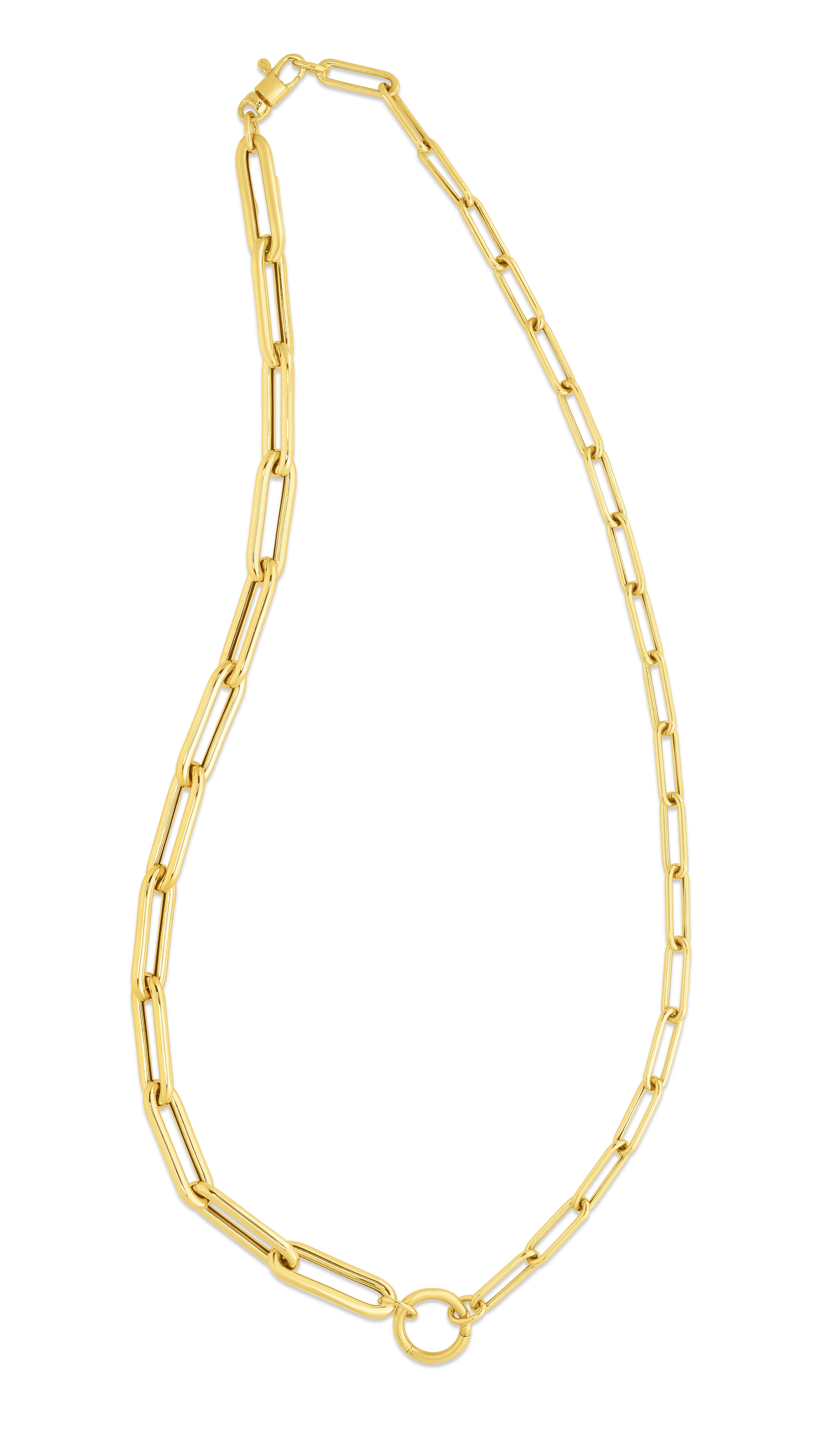 14k sales paperclip necklace